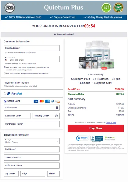 Quietum Plus order page